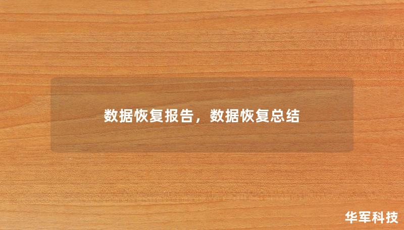 数据恢复报告，数据恢复总结