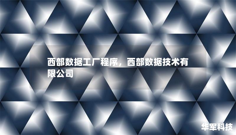 西部数据工厂程序，西部数据技术有限公司