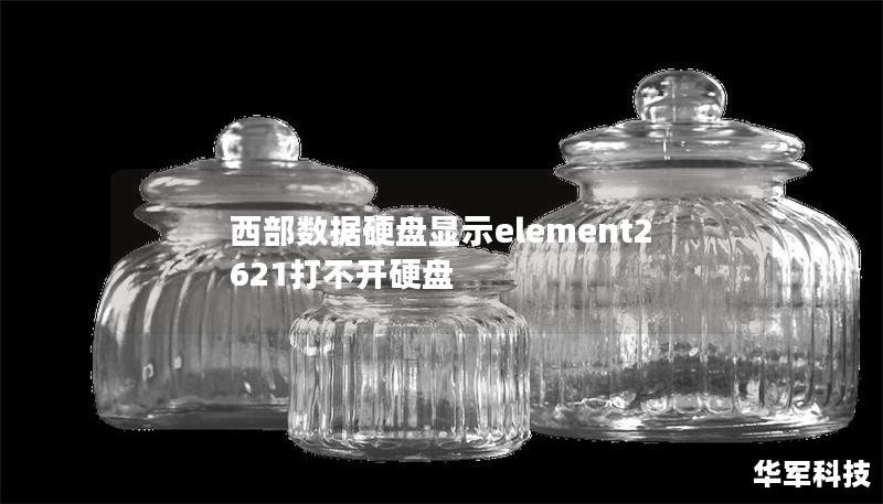 西部数据硬盘显示element2621打不开硬盘