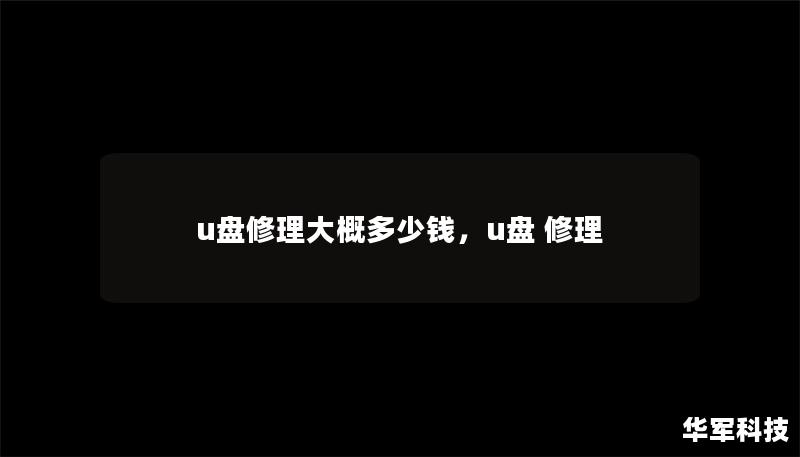 u盘修理大概多少钱，u盘 修理