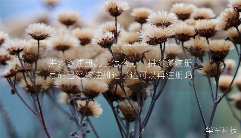 拼多多注册乱了怎么办，拼多多注册号码已经被注册过了还可以再注册吗