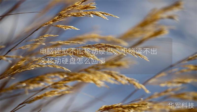 电脑读取不出移动硬盘，电脑读不出来移动硬盘怎么回事