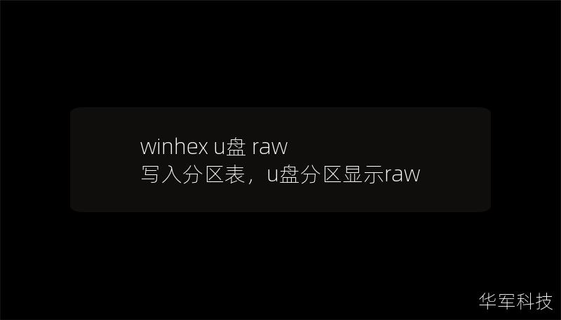 winhex u盘 raw 写入分区表，u盘分区显示raw