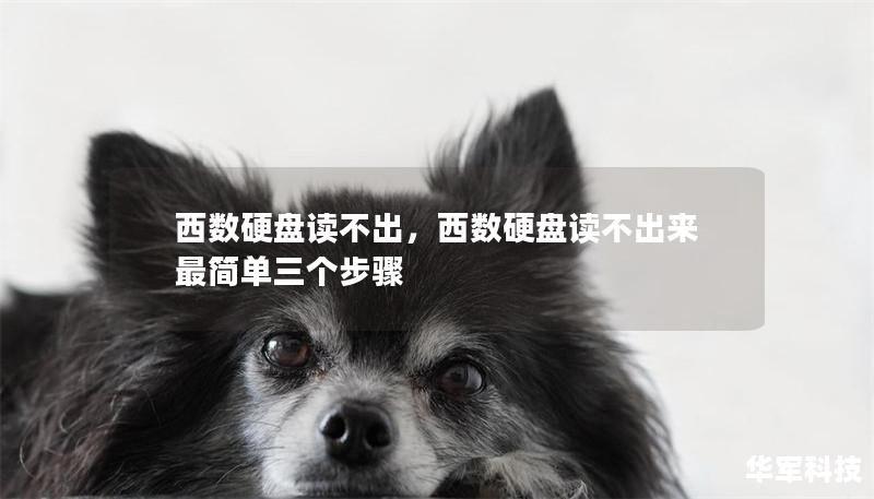 西数硬盘读不出，西数硬盘读不出来最简单三个步骤