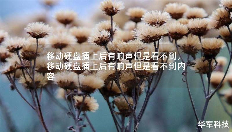 移动硬盘插上后有响声但是看不到，移动硬盘插上后有响声但是看不到内容