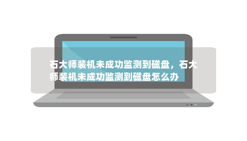 石大师装机未成功监测到磁盘，石大师装机未成功监测到磁盘怎么办