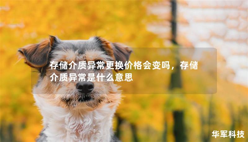 存储介质异常更换价格会变吗，存储介质异常是什么意思