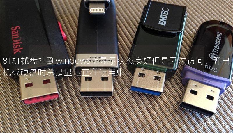 8T机械盘挂到windows上显示状态良好但是无法访问，弹出机械硬盘时总是显示正在使用中
